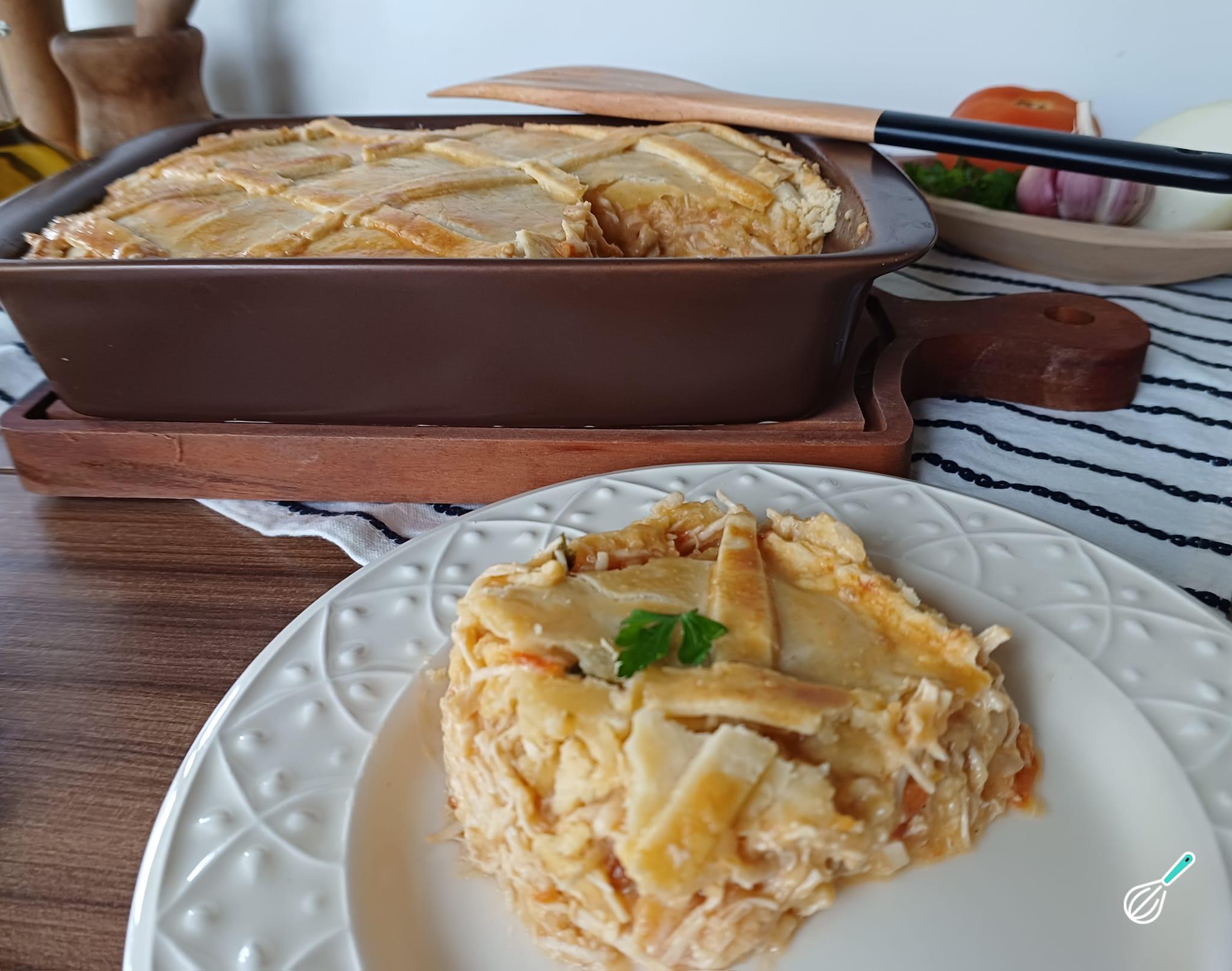 Empadão de frango cremoso fácil