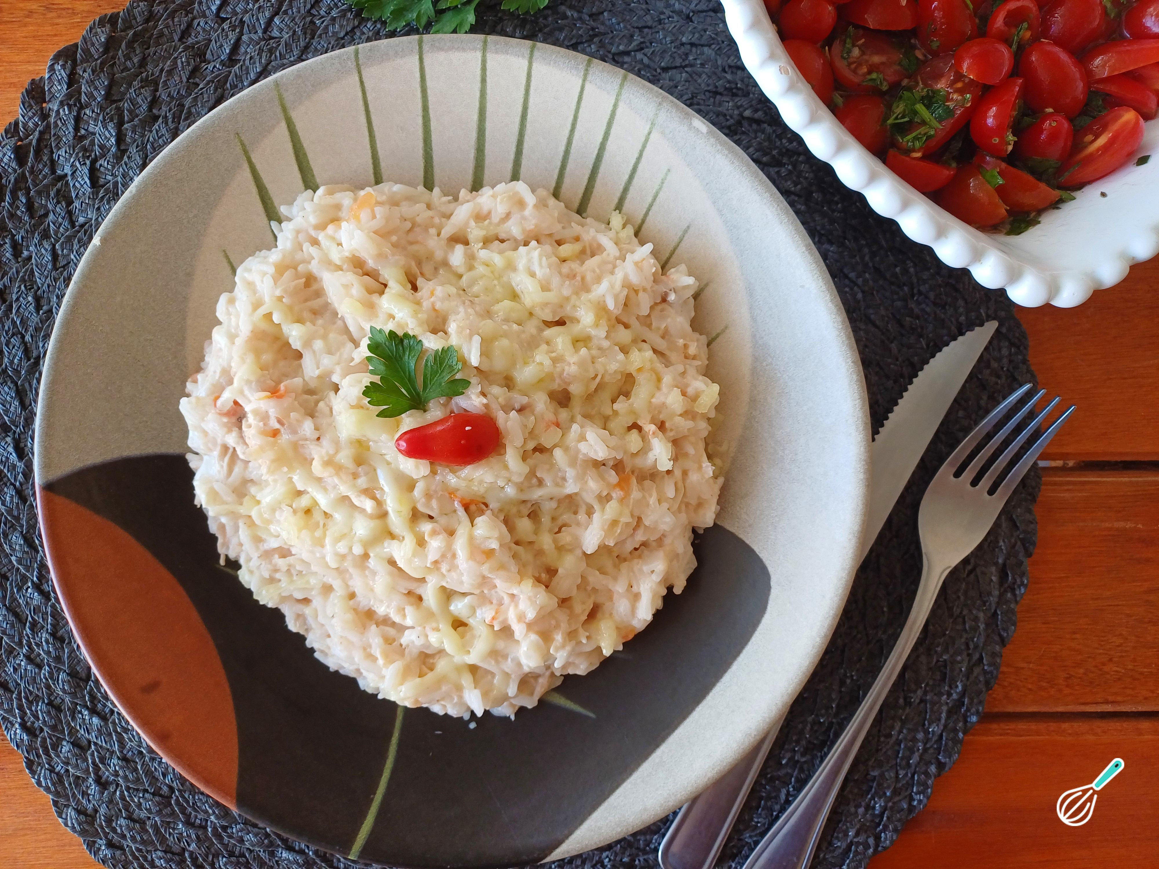 Arroz Frango Desfiado Cremoso Aveludado E Saboroso