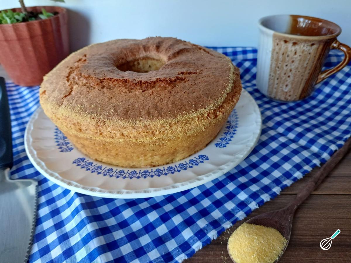 Receita de Bolo de fubá na airfryer