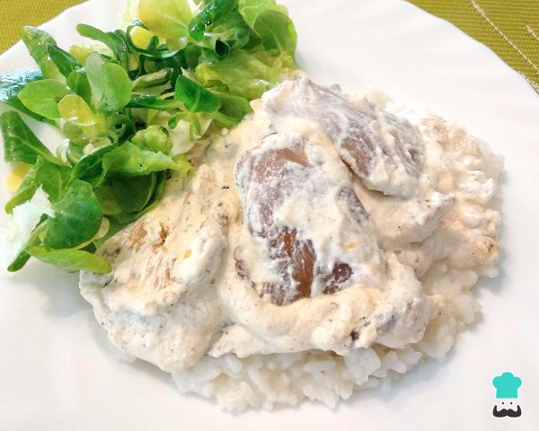 Receita de Estrogonofe de cogumelo com creme de leite