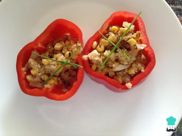 Receita de Pimentão recheado com quinoa - Passo 9