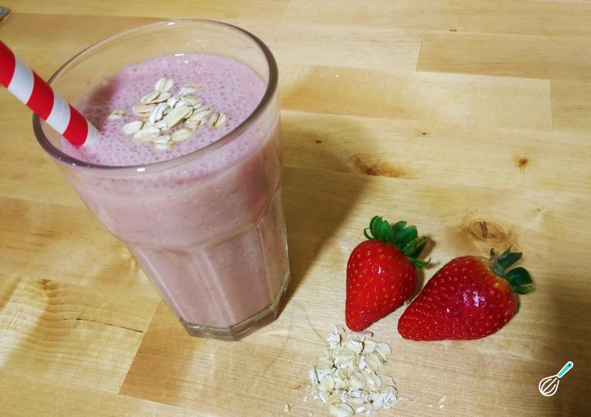 Vitamina de morango com banana