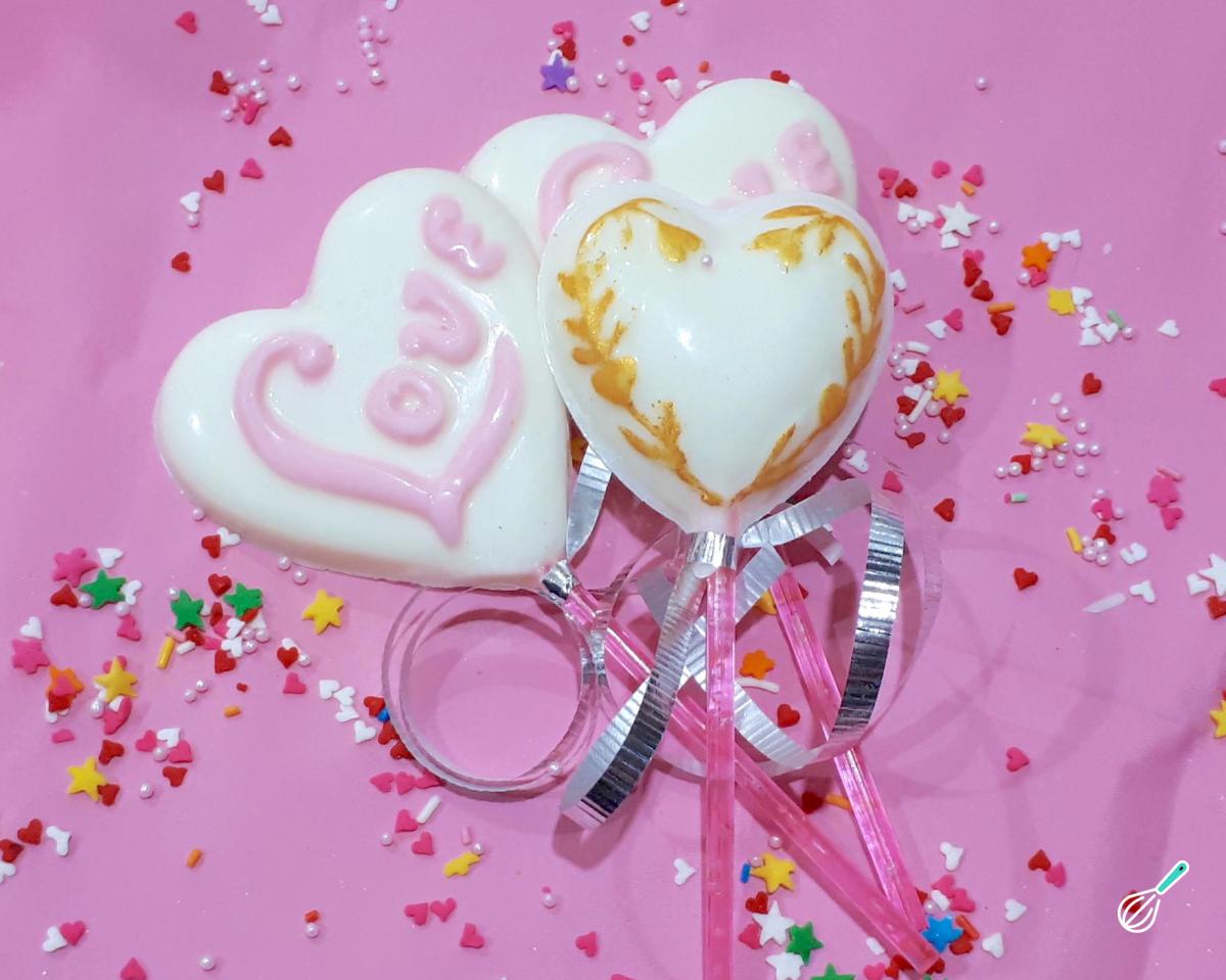 Receita de Pirulito de chocolate para o Dia dos Namorados