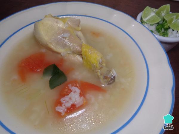 Receita de Caldo de frango com arroz mexicano