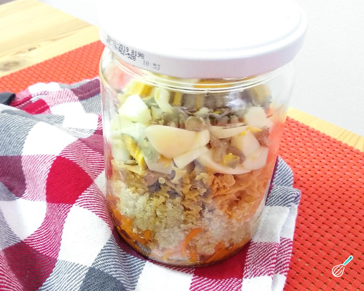 Receita de Salada no pote low carb