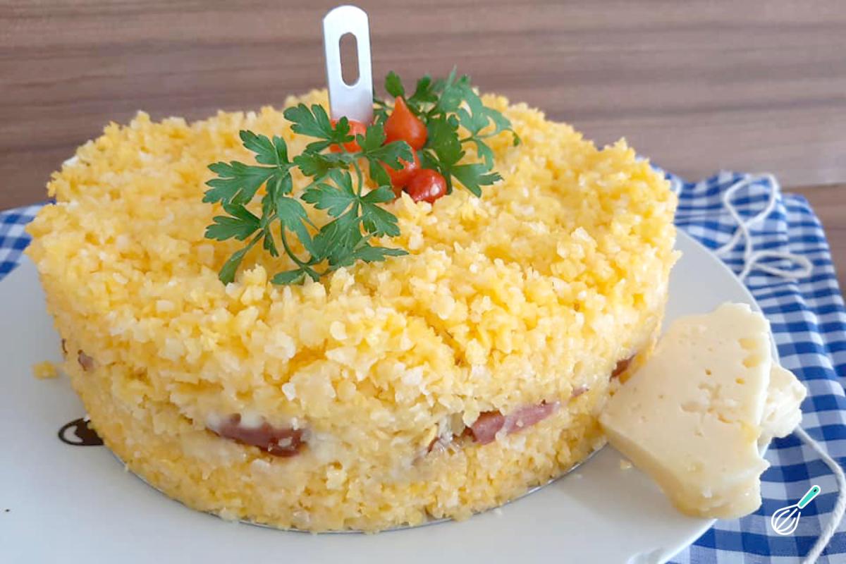 Receita de Cuscuz recheado com calabresa