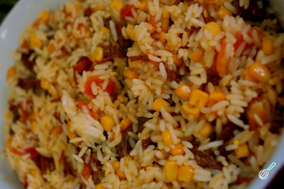 Receita de Arroz temperado com frango