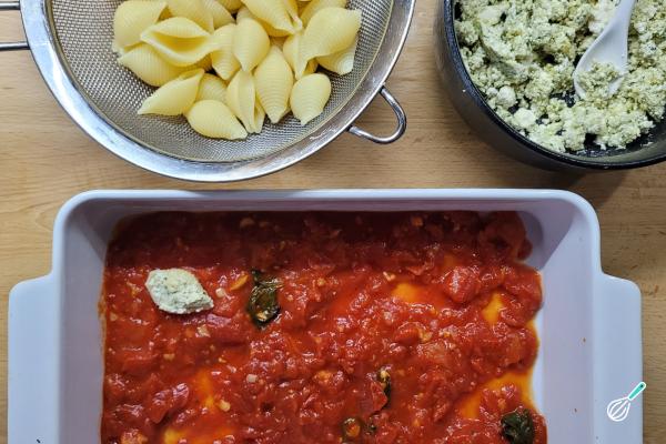 Receita de Macarrão conchiglione recheado - Passo 8