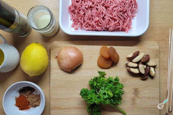 Receita de Espetinho de kafta - Passo 1