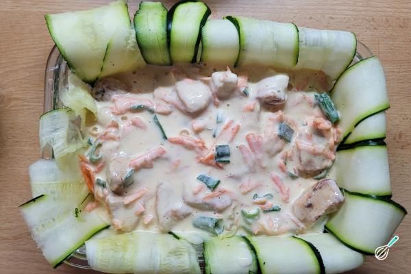 Receita de Torta de abobrinha com frango - Passo 9