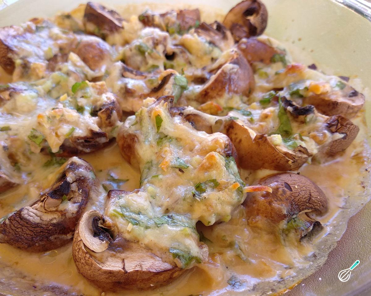 Receita de Cogumelo assado com queijo