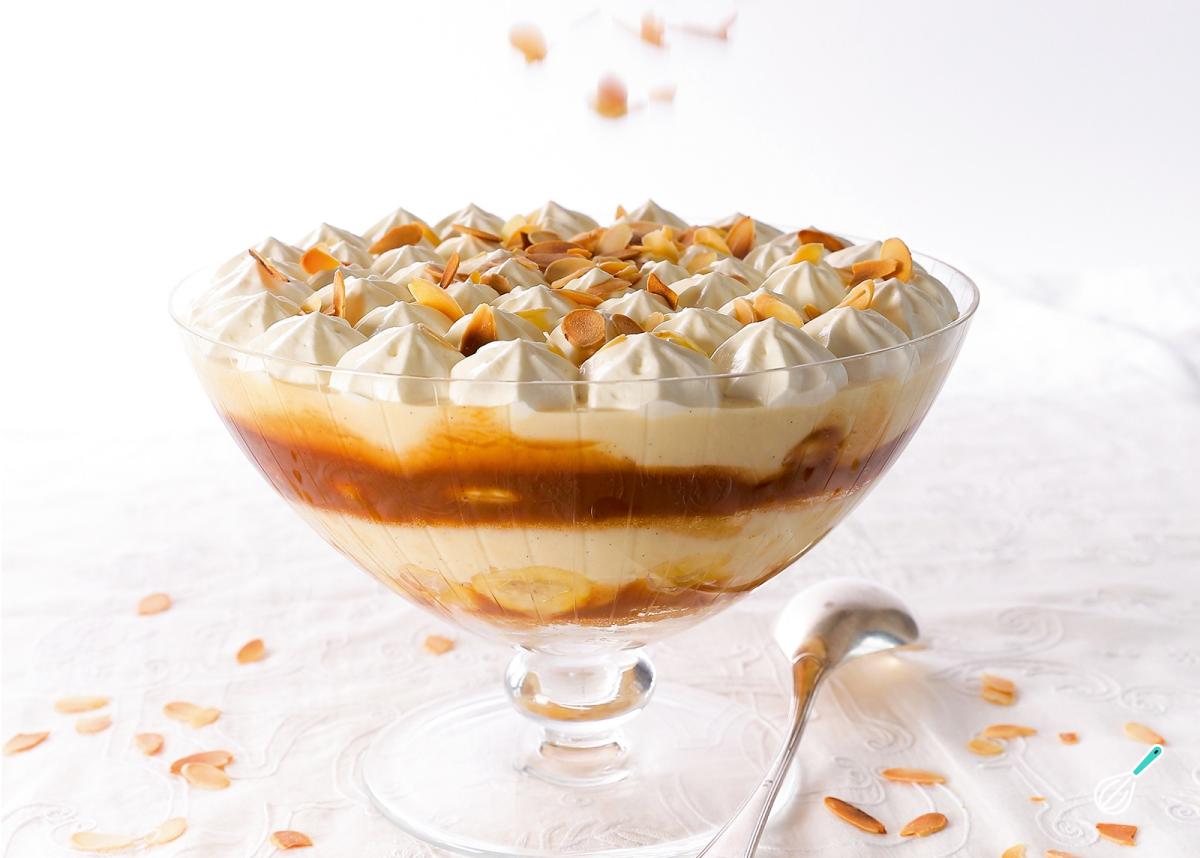 Receita de Pavê de banana caramelizada