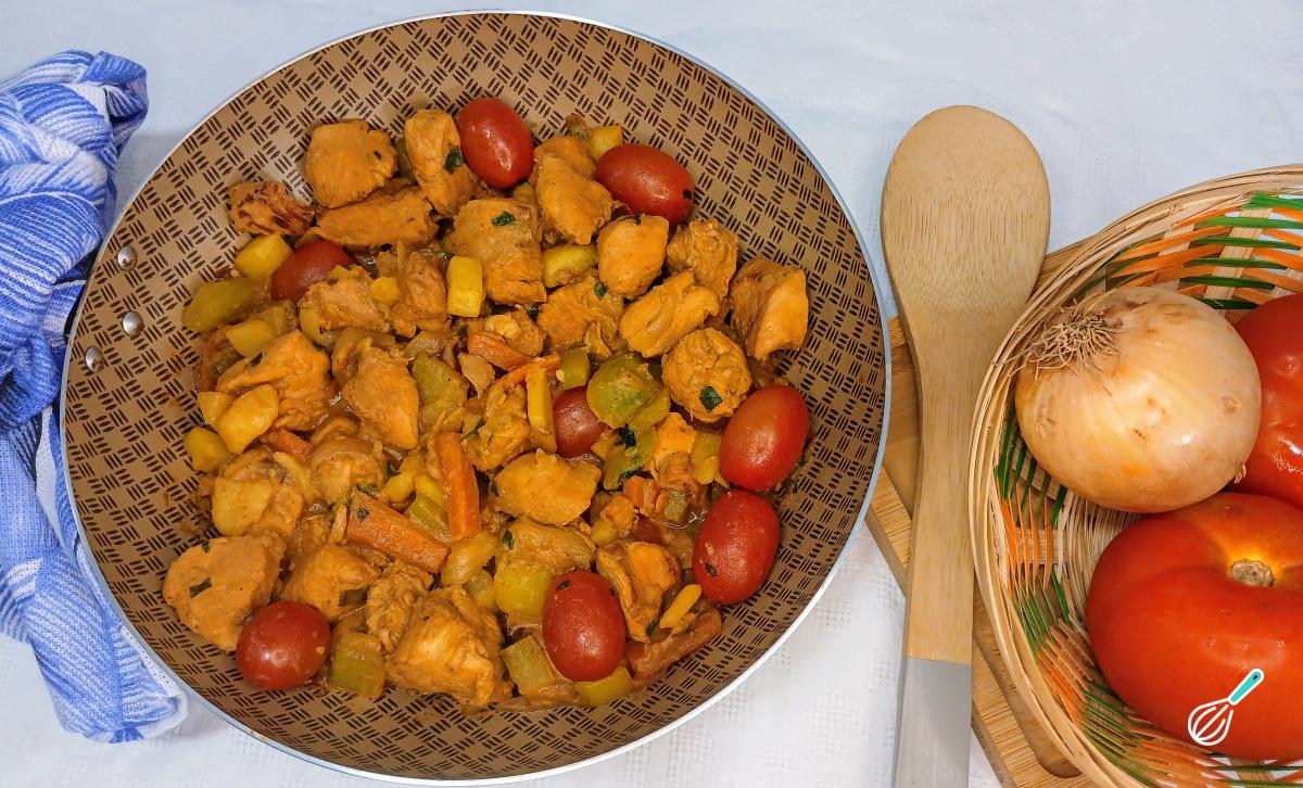 Receita de Frango com legumes refogado