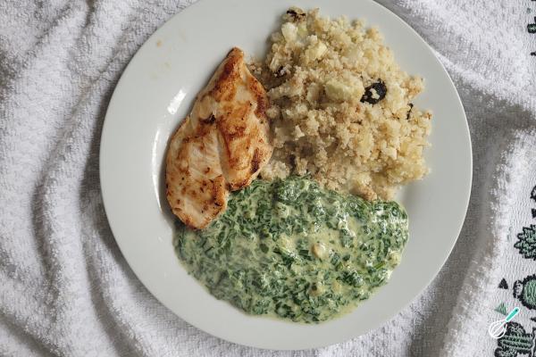 Receita de Creme de espinafre com frango