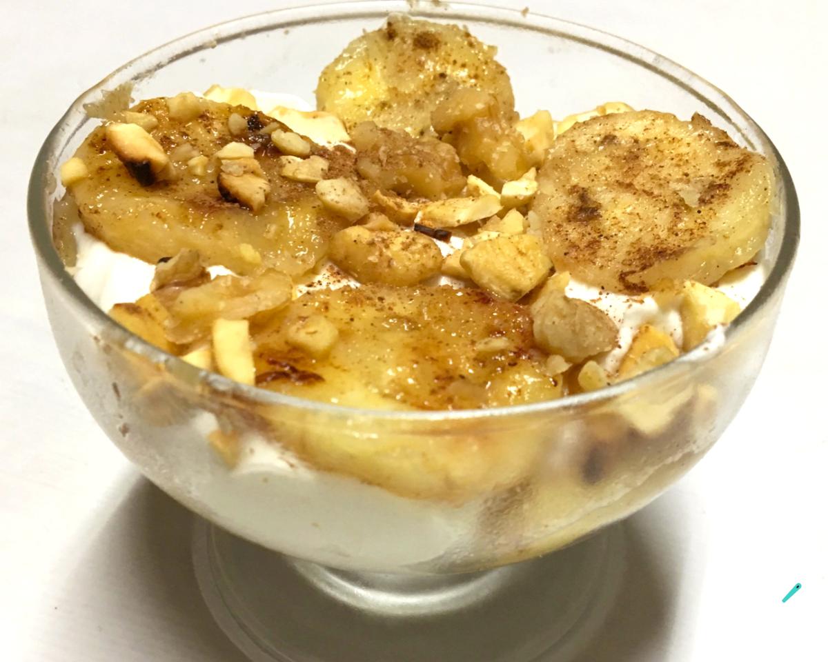 Receita de Sobremesa de banana com chantilly