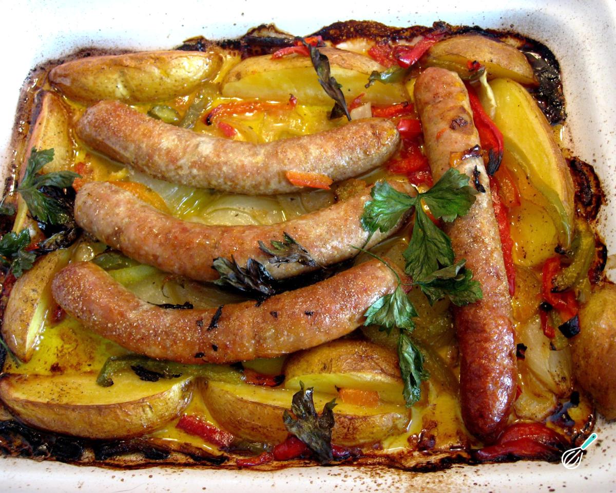 Receita de Linguiça de frango assada no forno