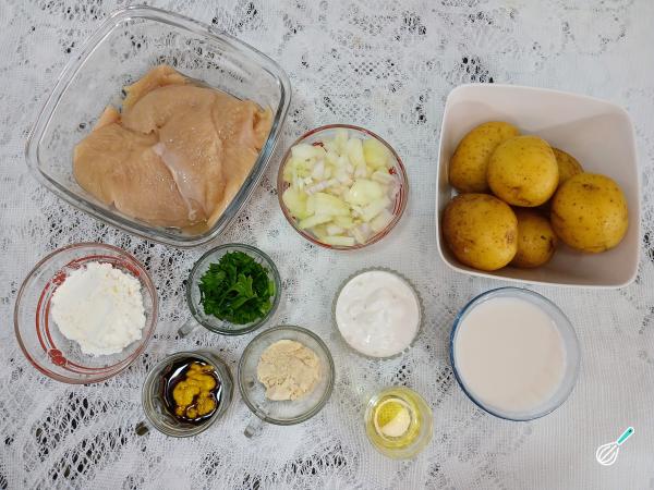 Receita de Frango ao molho de batata - Passo 1