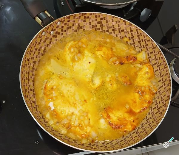 Receita de Frango ao molho de batata - Passo 5