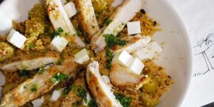 Salada de frango com cuscuz marroquino