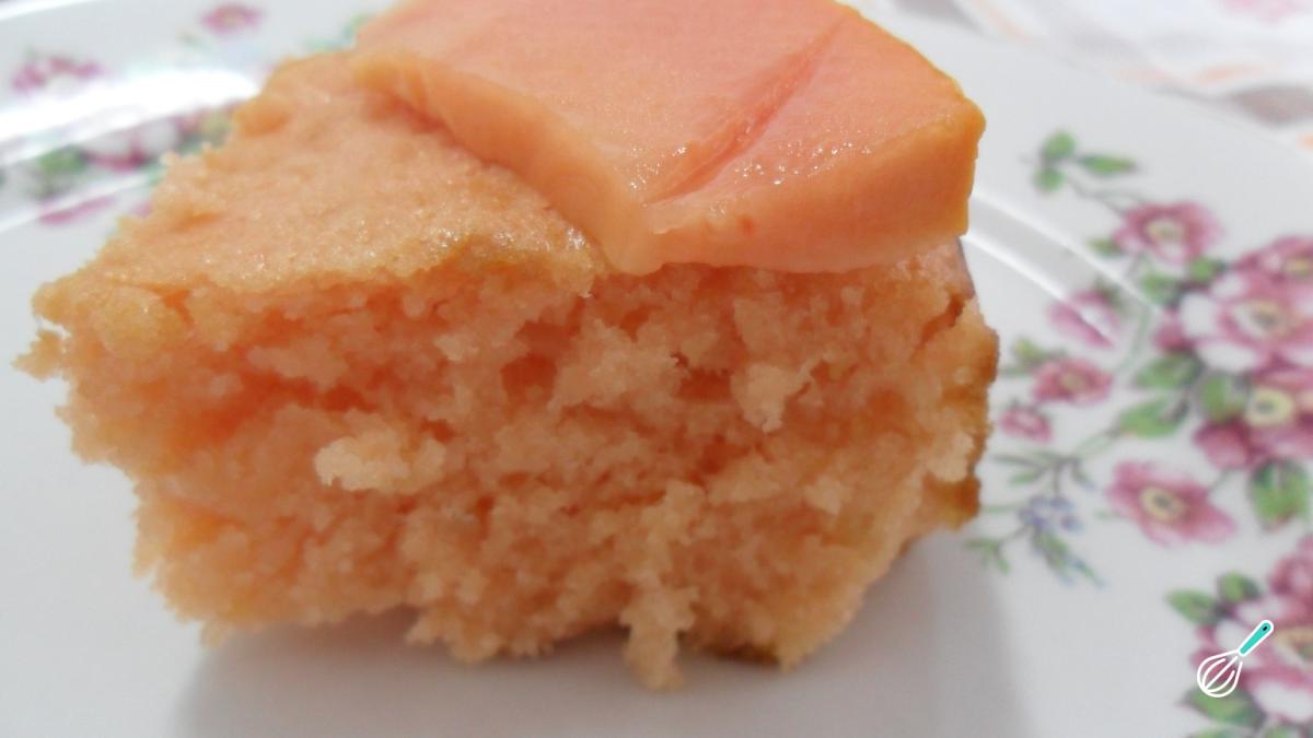 Receita de Bolo de mamão cremoso