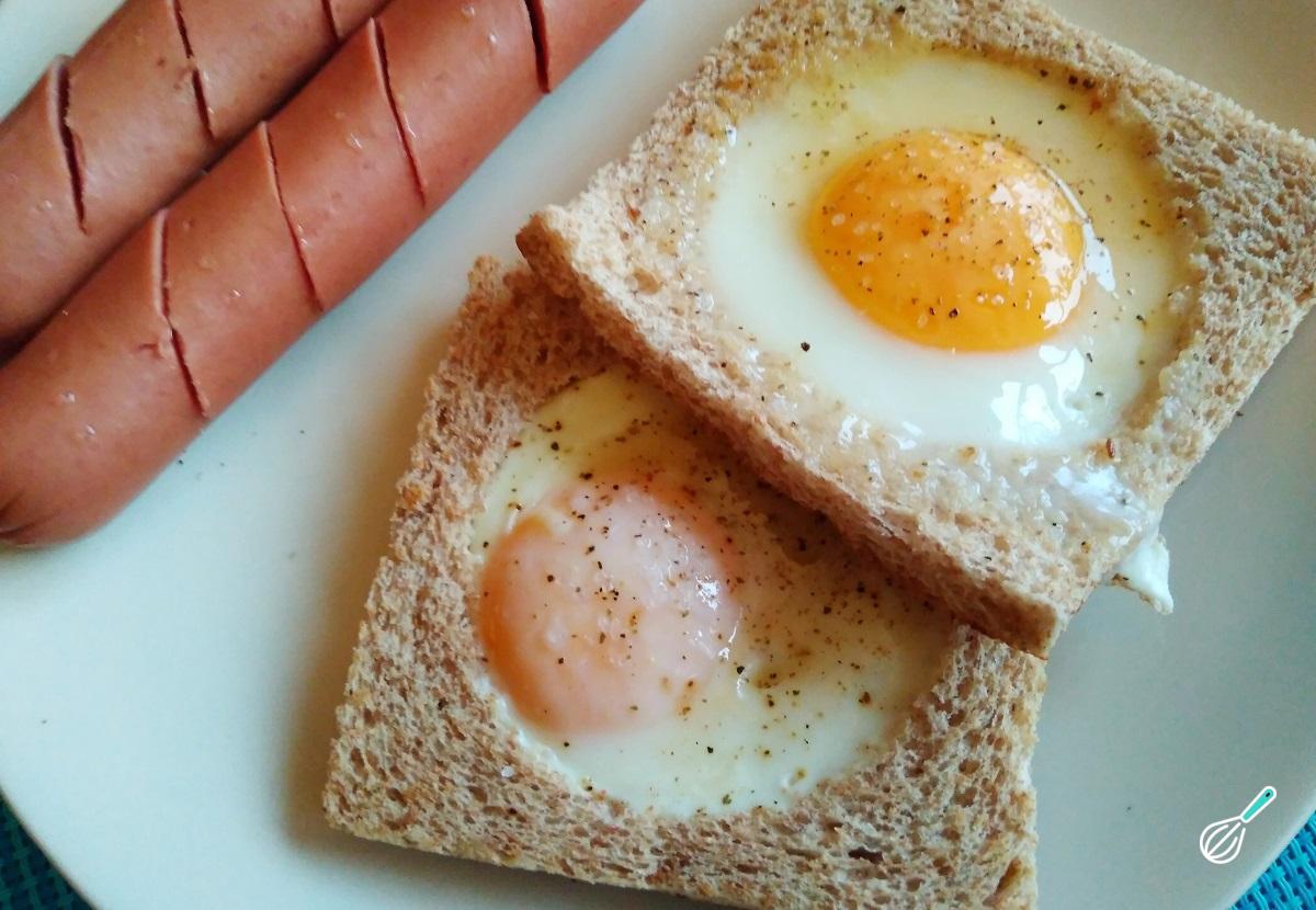 Receita de Torrada com ovo no meio