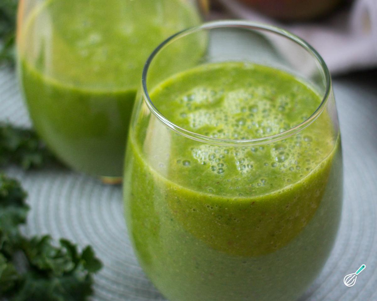 Suco verde com spirulina