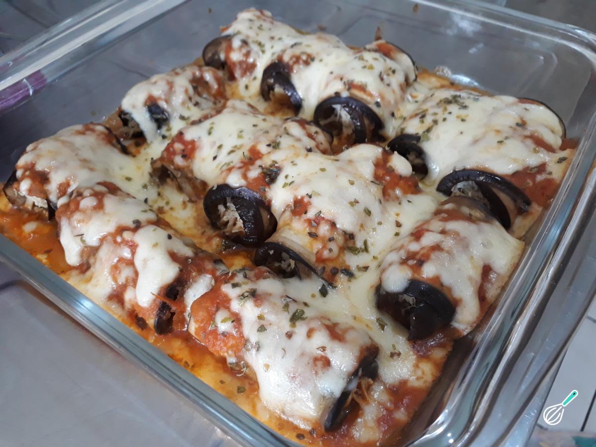 Receita de Canelone de berinjela com frango