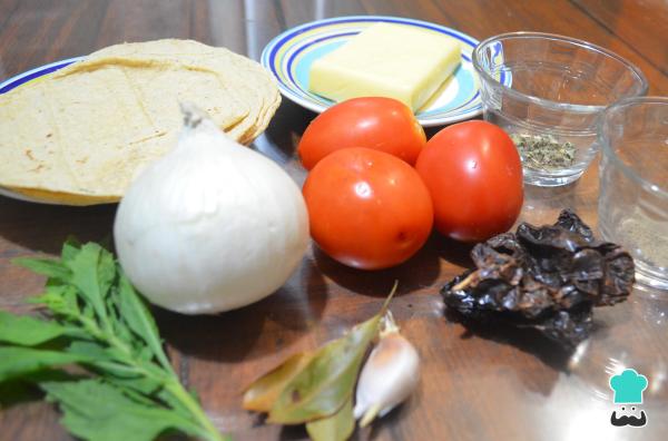 Receita de Sopa Tarasca - Passo 1