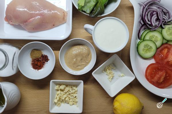 Receita de Shawarma de frango - Passo 1
