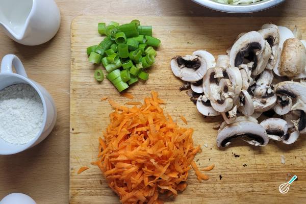 Receita de Panqueca de repolho - Passo 3