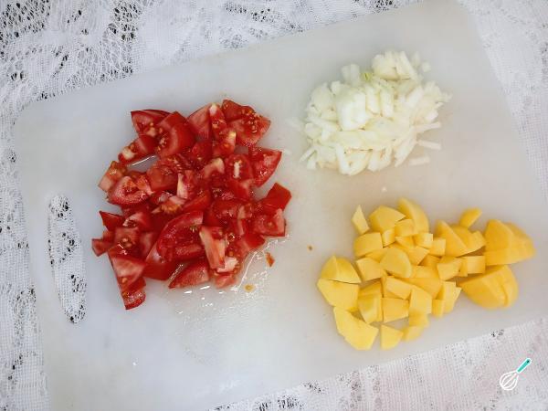 Receita de Feijão com batata e tomate - Passo 3