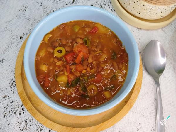 Receita de Feijão com batata e tomate - Passo 8