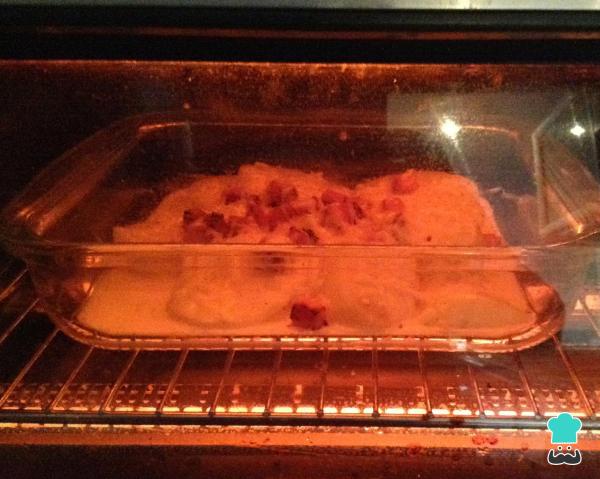 Receita de Batata gratinada com queijo e bacon - Passo 8