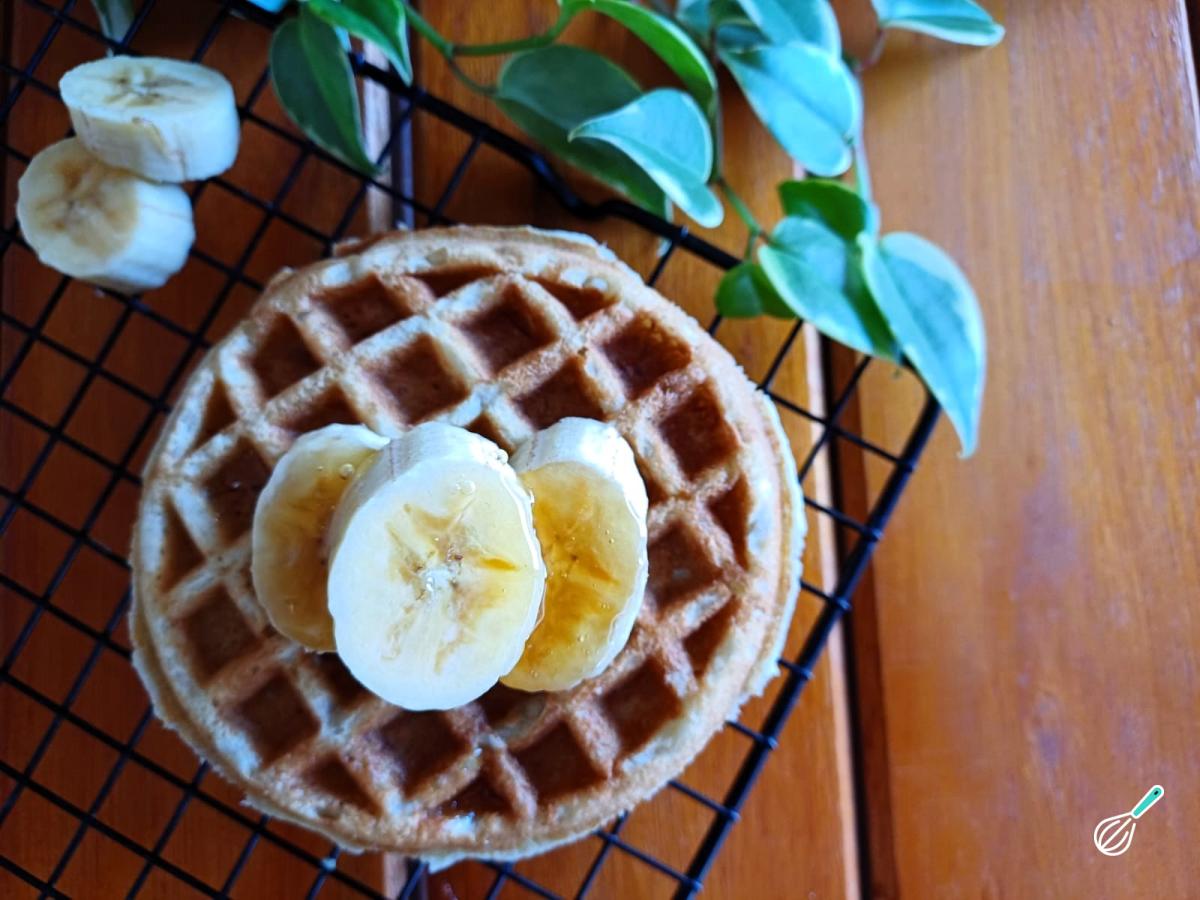 Receita de Waffle de banana