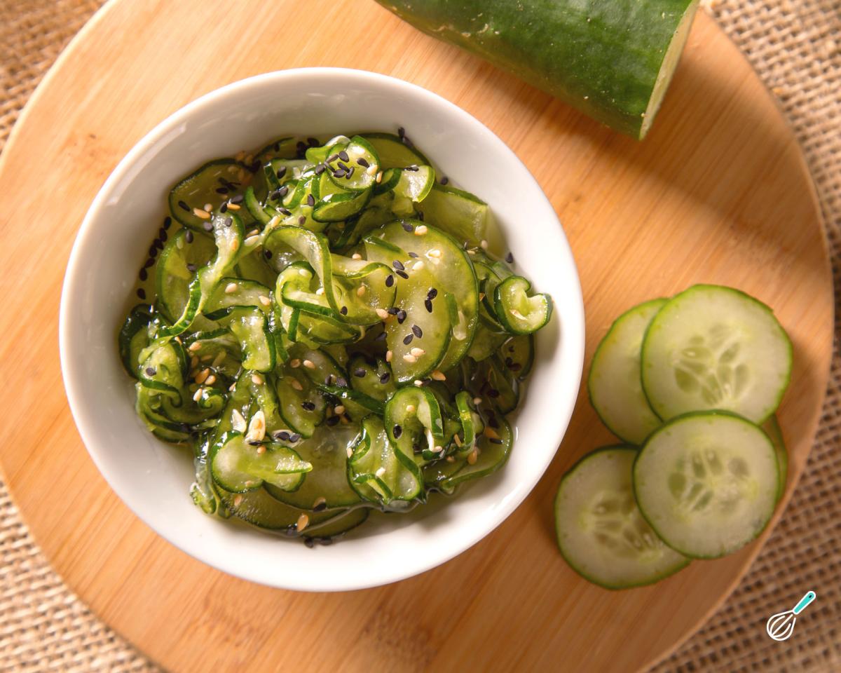 Receita de Salada de pepino agridoce