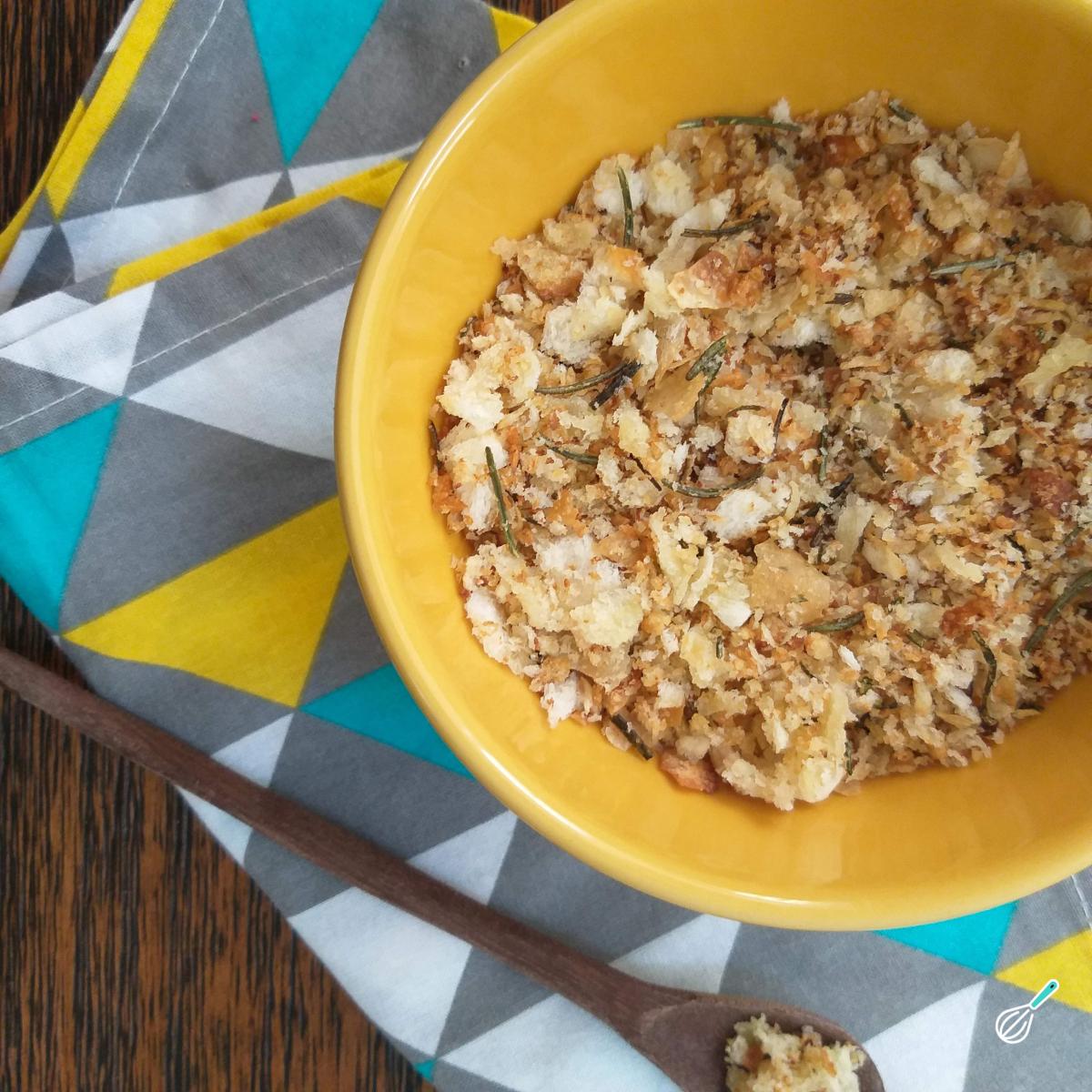 Receita de Farofa de pão