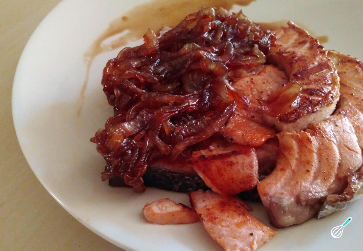 Receita de Salmão com cebola