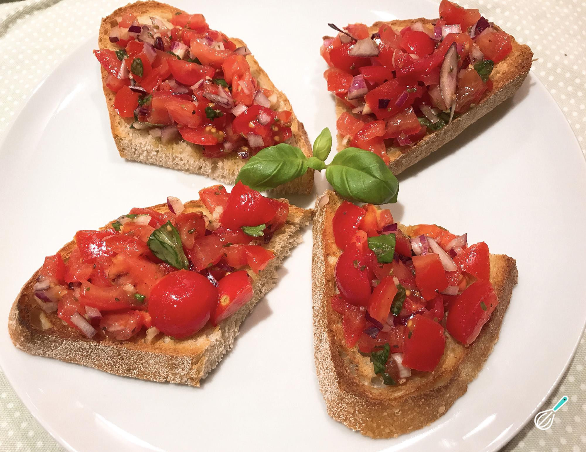Bruschetta italiana tradicional - Fácil