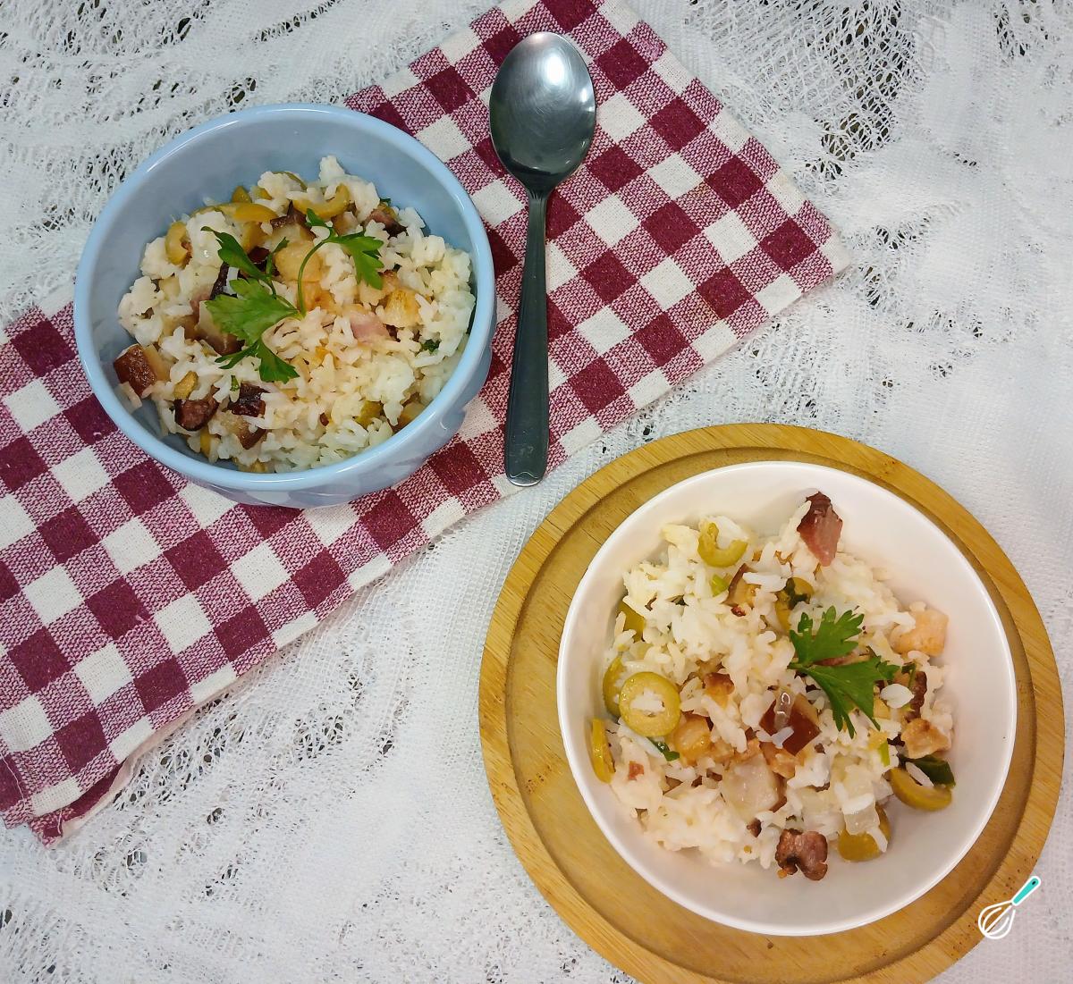 Receita de Arroz com bacon