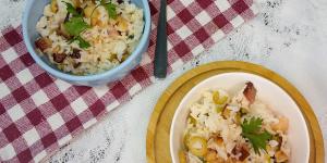 Receita de Arroz com bacon