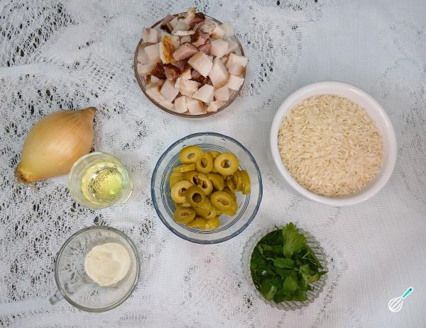 Receita de Arroz com bacon - Passo 1