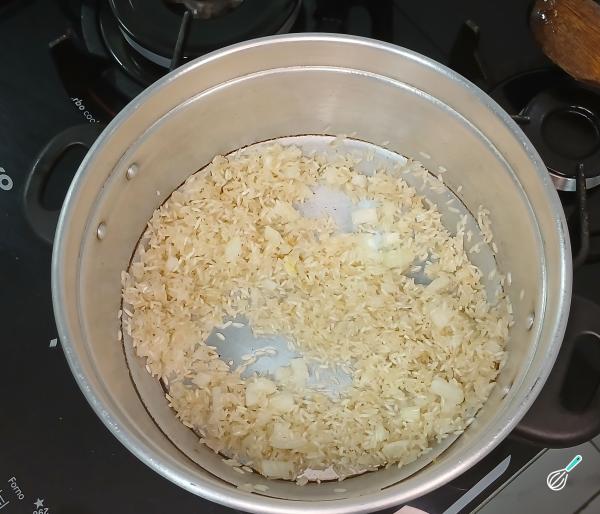 Receita de Arroz com bacon - Passo 2