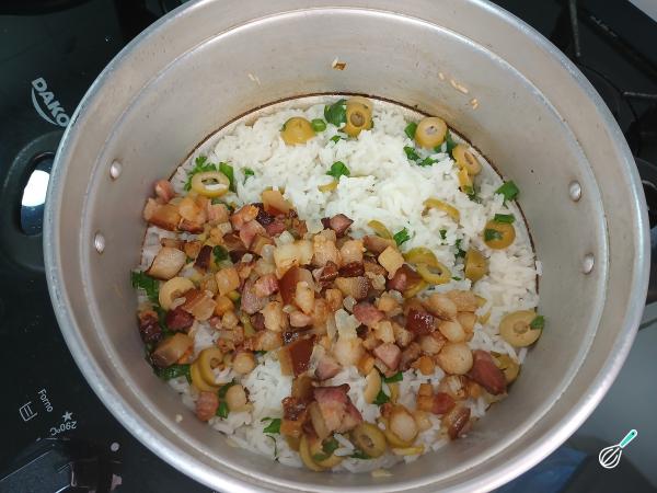 Receita de Arroz com bacon - Passo 5