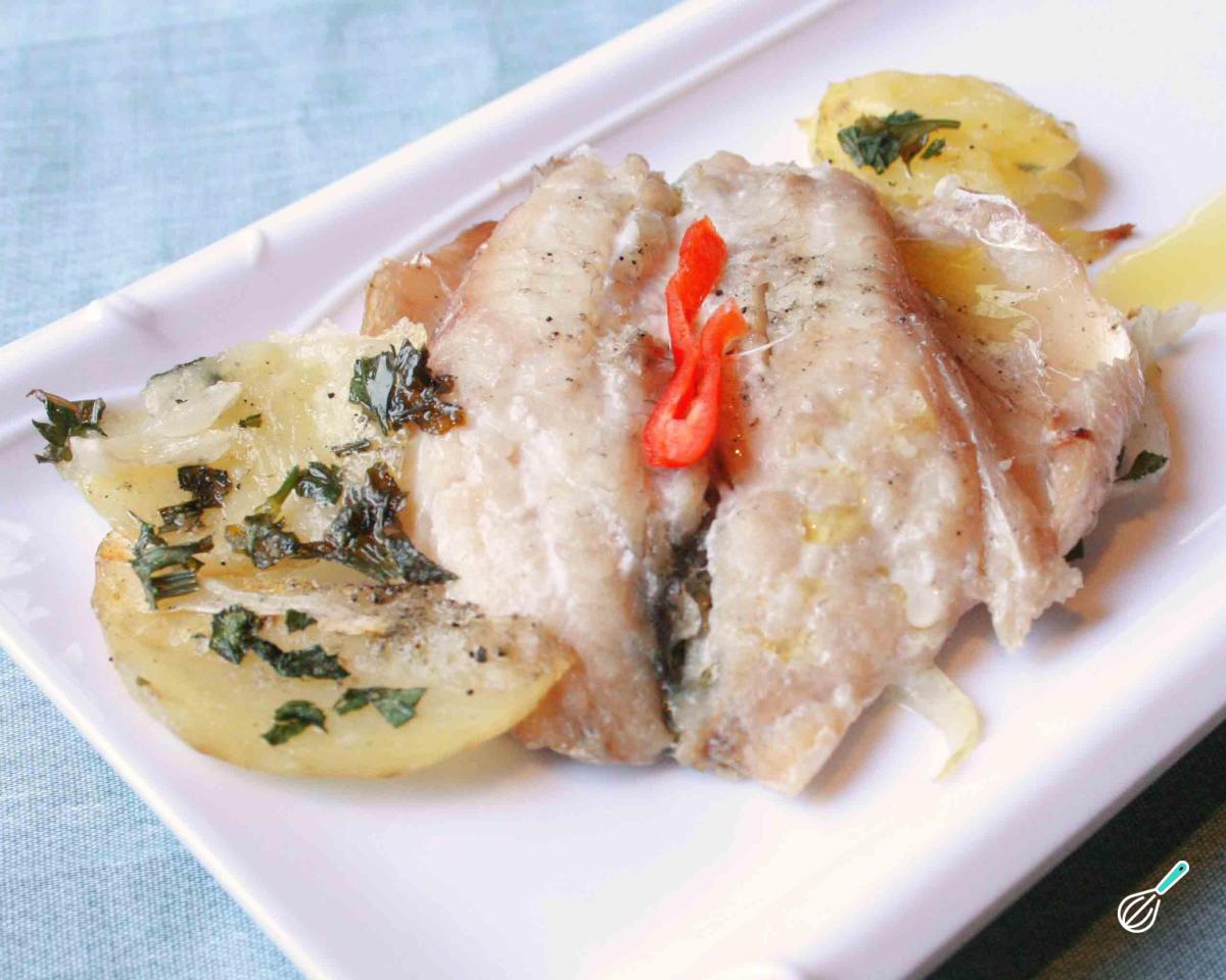 Receita de Sardinha assada no forno com batatas