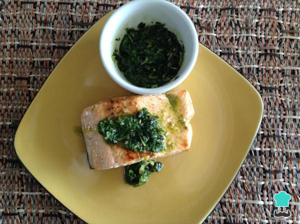 Receita de Salmão com pesto