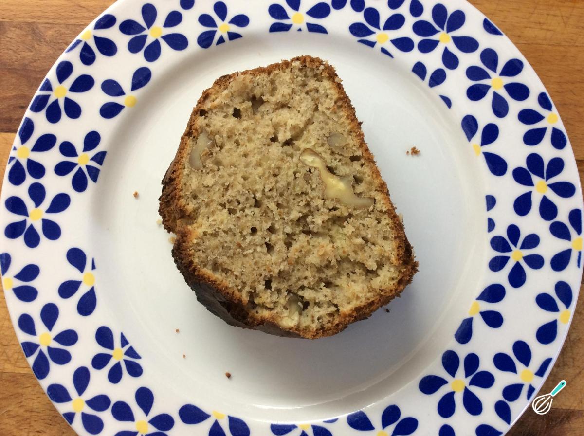 Receita de Bolo de banana com açúcar mascavo e nozes
