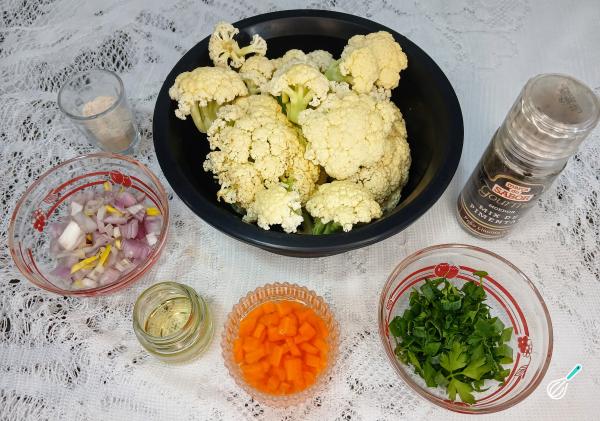Receita de Arroz de couve-flor low carb - Passo 1