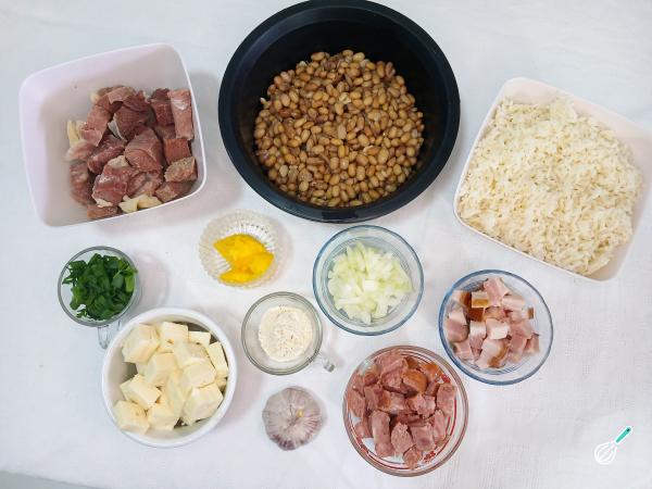 Receita de Baião de dois tradicional - Passo 1