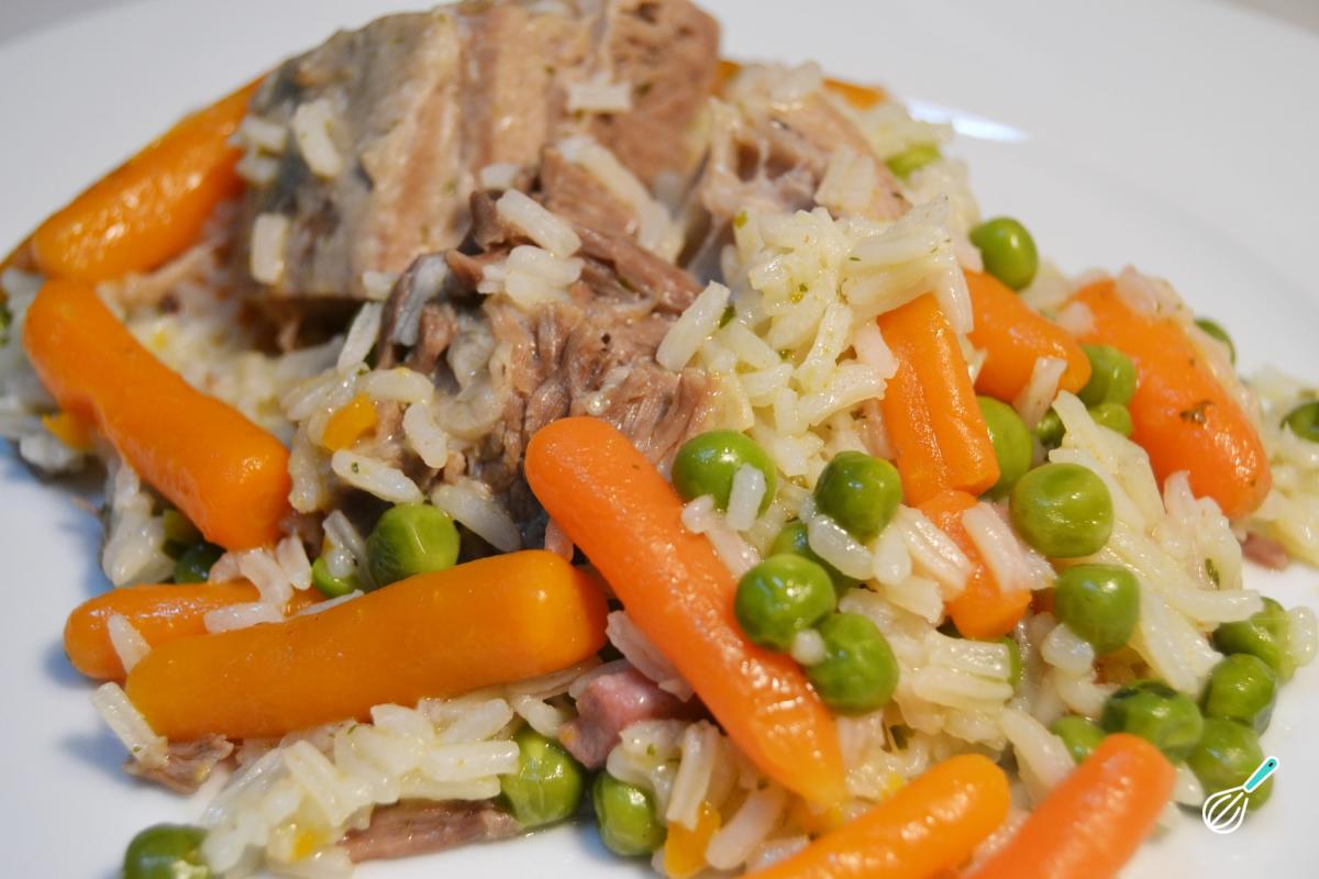 Receita de Arroz com legumes e carne