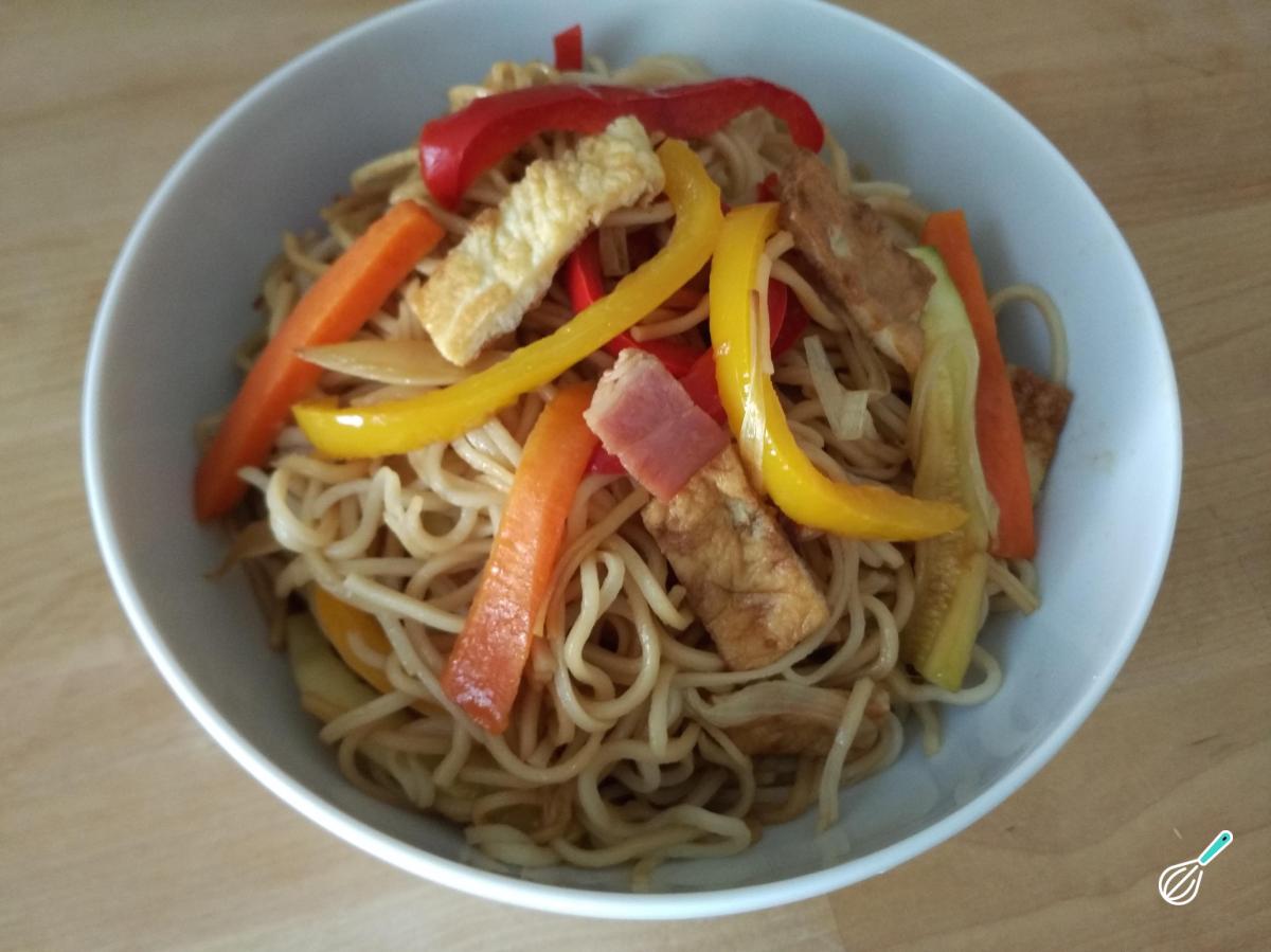 Receita de Macarrão chinês com legumes